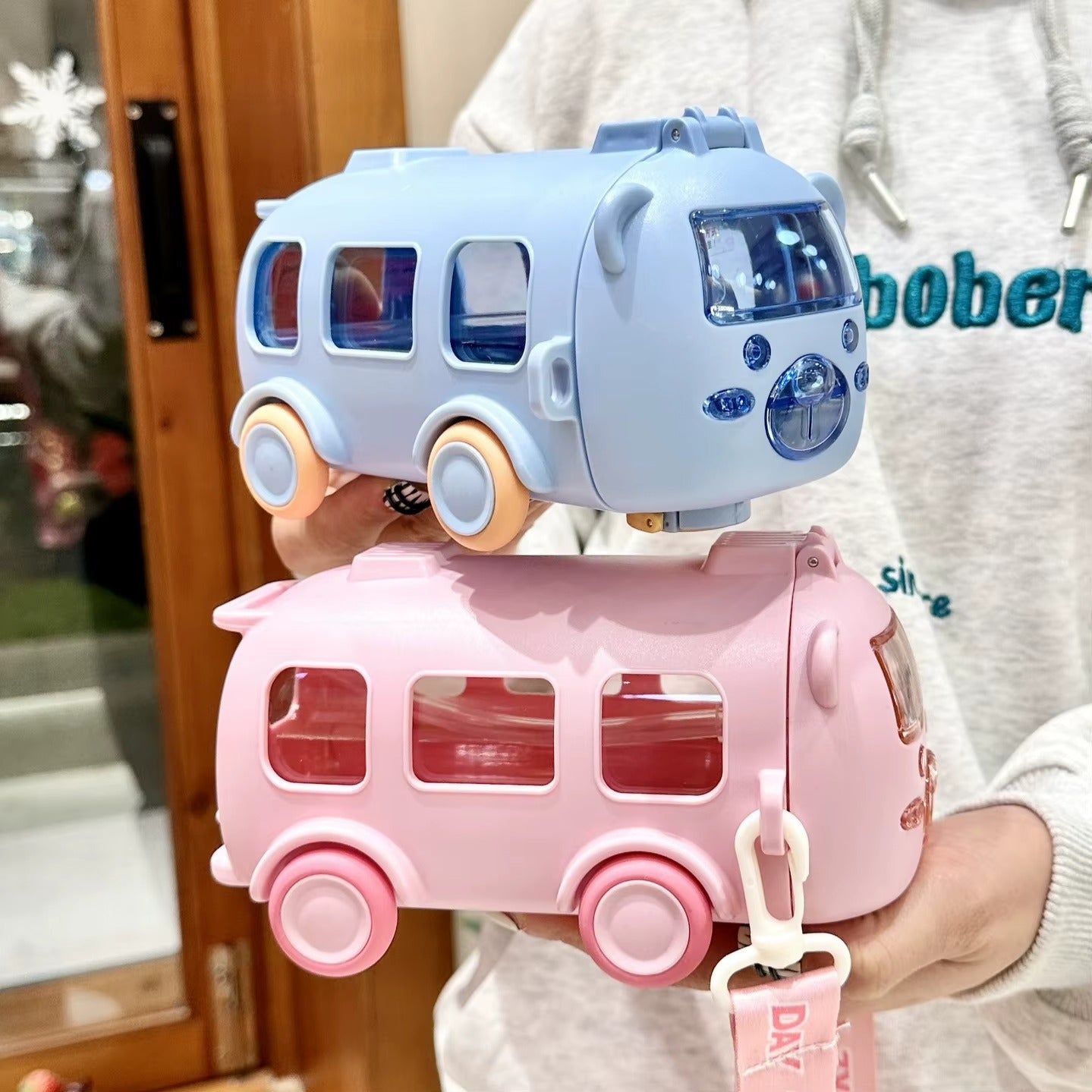 Botella Infantil con Forma de Oso 500ml con Pajilla