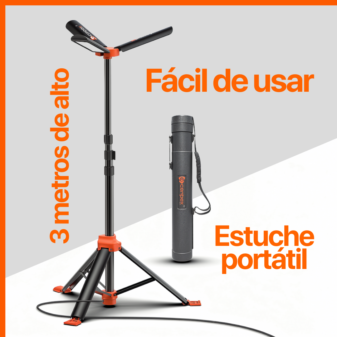 Lámpara de Camping y emergencia CONPEX, +9,000 Lúmenes, LED, conexión universal, resistente, 3 metros,