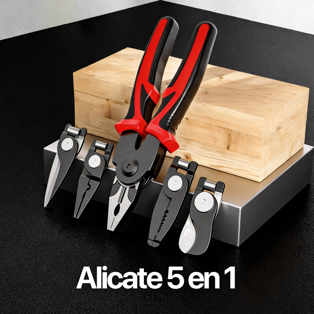 Alicate 5 en 1, peladora, crimpadora, corta ramas, cables y lata, fácil de usar, aleación metálica, fuerte y seguro