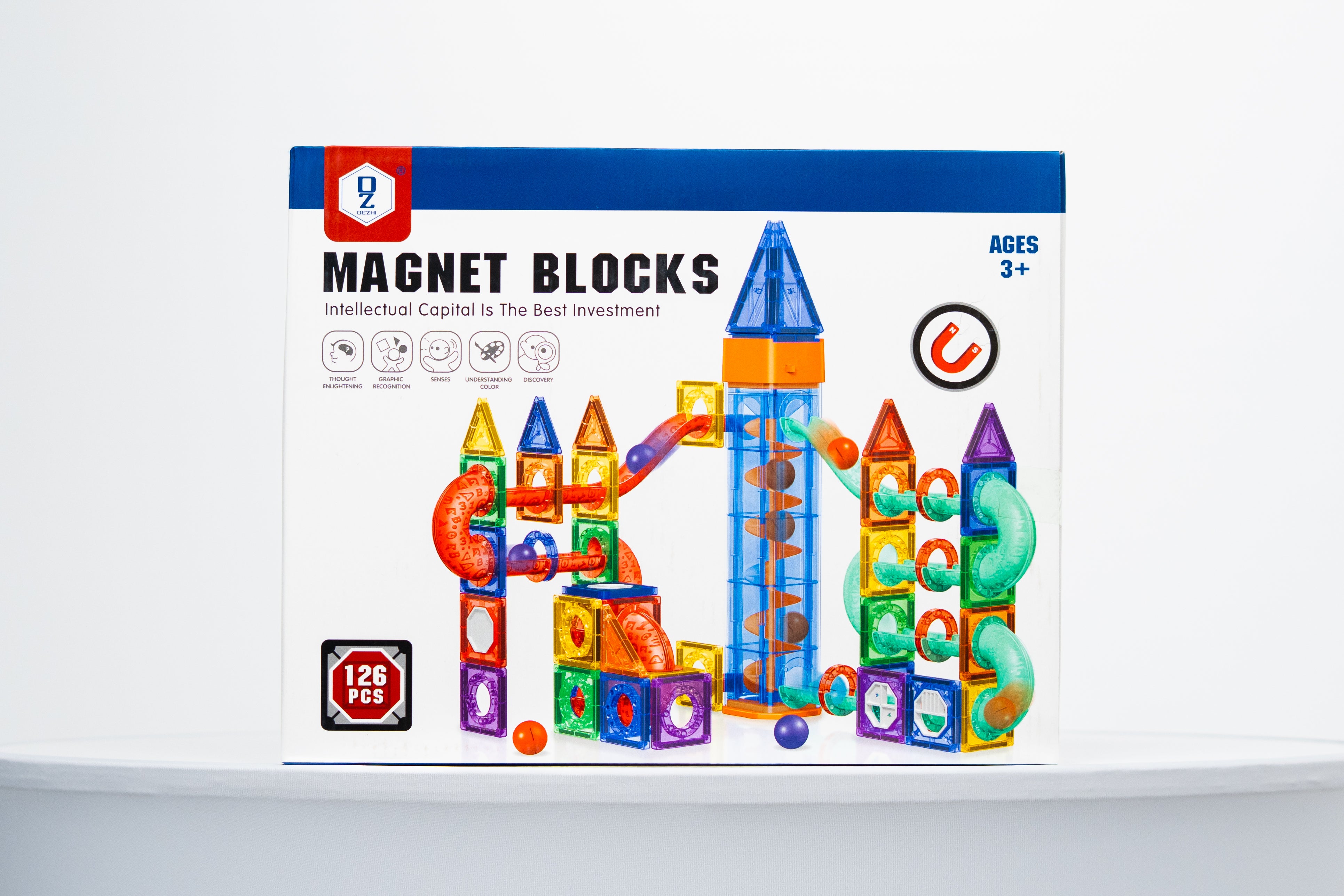 Set Magnético 3D Educativo de 126 Piezas