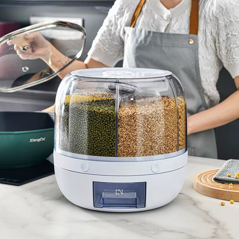 Dispensador Giratorio de Granos 360° para Cocina