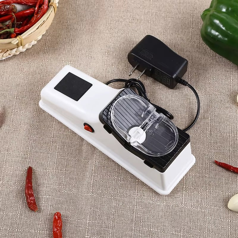 Afilador Eléctrico de Cuchillos Blanco de Alta Precisión