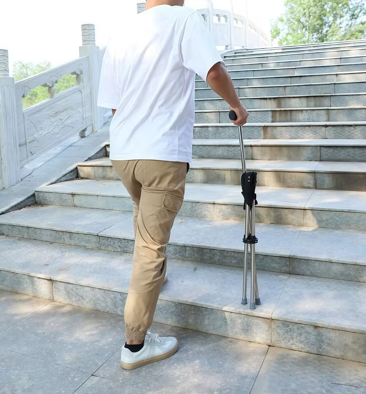 Silla y Bastón de Acero Inoxidable