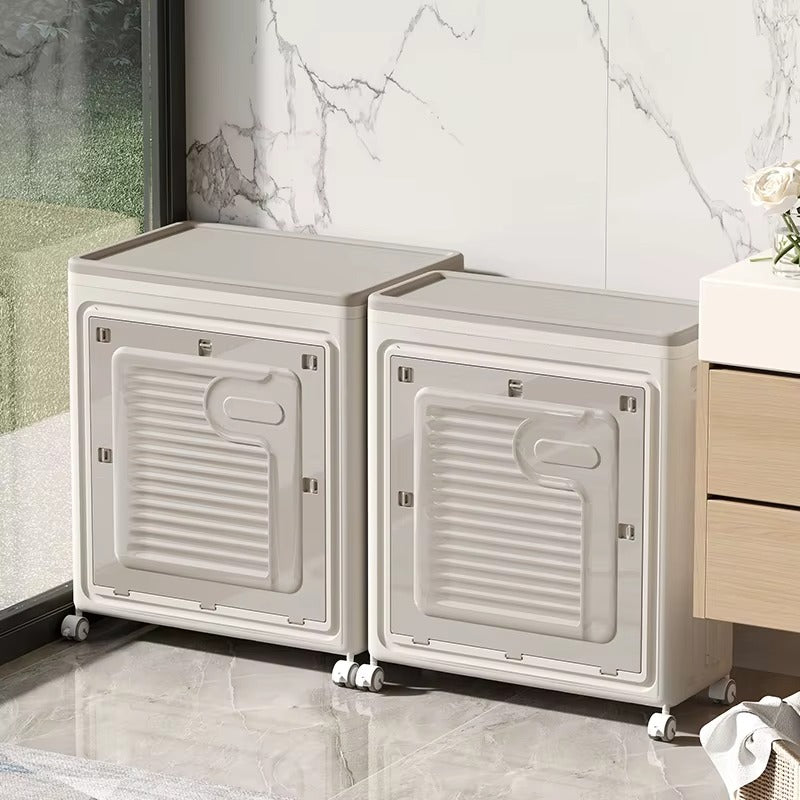 Caja de almacenamiento plegable con rodines