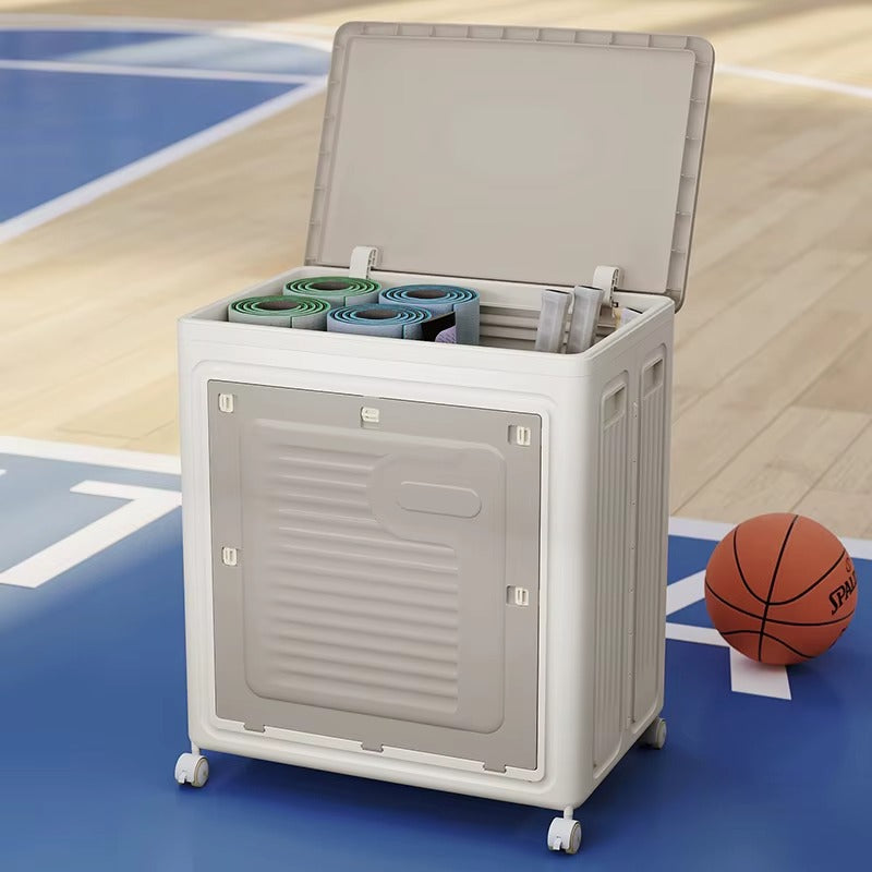 Caja de almacenamiento plegable con rodines