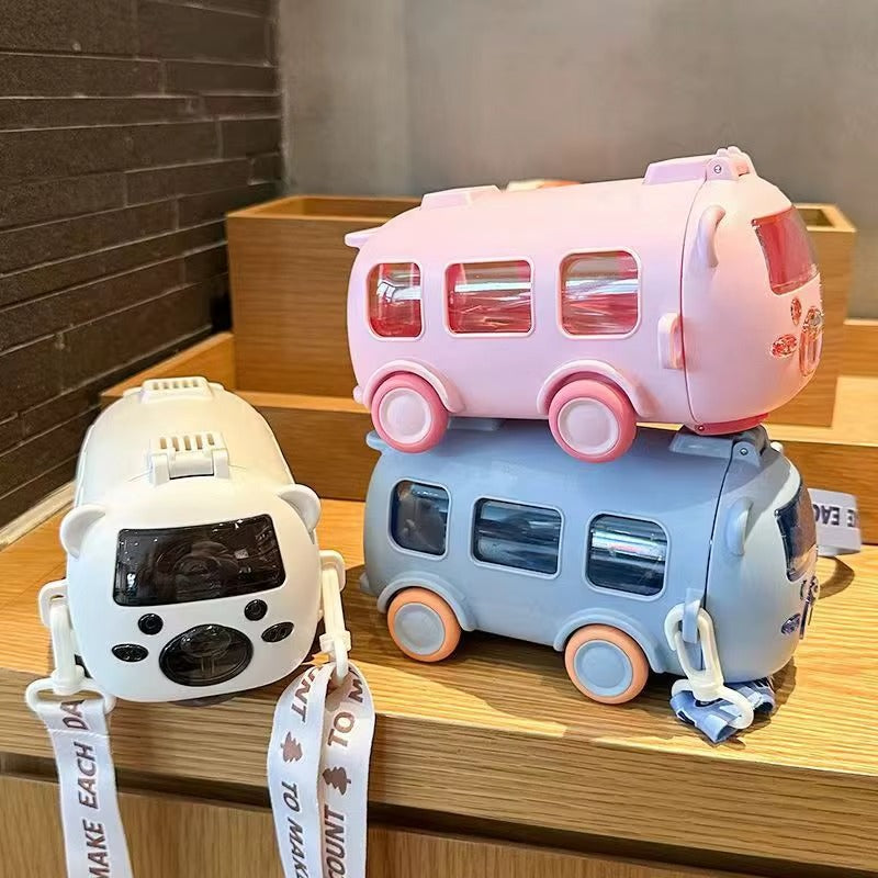 Botella Infantil con Forma de Oso 500ml con Pajilla