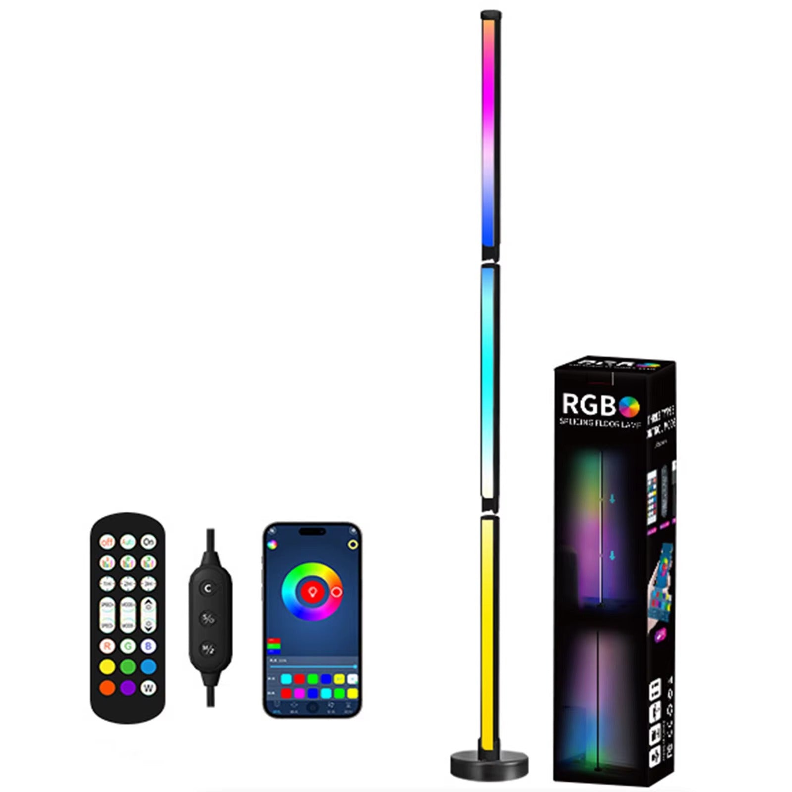 Lámpara LED RGB de Pie con Control Inteligente