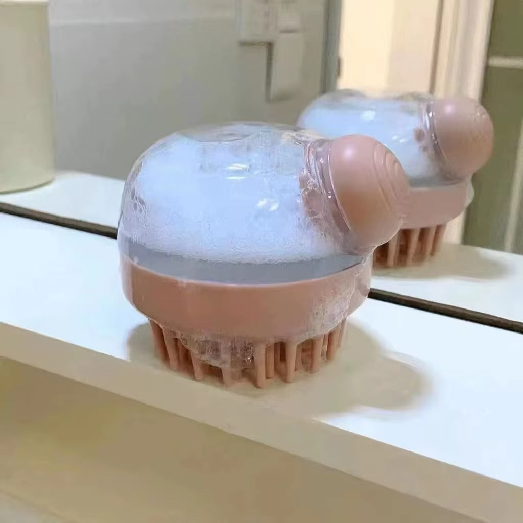 Cepillo de Baño para Mascotas con Dispensador de Champú