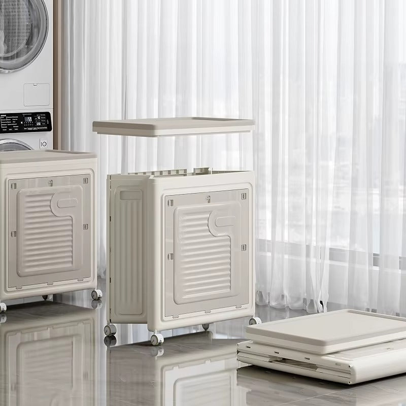 Caja de almacenamiento plegable con rodines