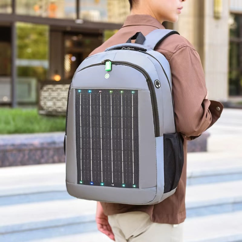 Mochila Solar con Puerto USB para Viajes y Aventuras